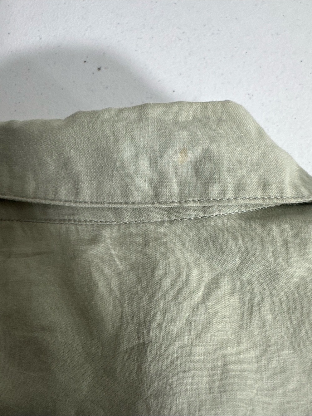 NEW Sim & Sam XL Dress 100% Cotton Midi Sage Green Long Sleeve Button Front - Picture 15 of 16